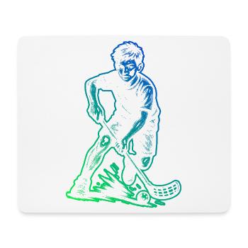 Vintage floorball design for floorball - Mouse Pad (horizontal) - white - Front