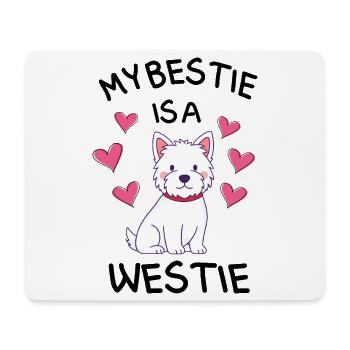 Westie Dog Lover West Highland Terrier - Tapis de souris (format paysage) - blanc - Devant