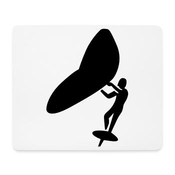 Wingfoil minimalistic logo - Mousepad (Querformat) - Weiß - Vorne