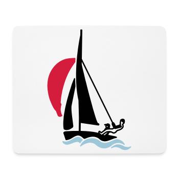 Jugend Segeljolle (420er 470er 505er) Segelboot - Mousepad (Querformat) - Weiß - Vorne