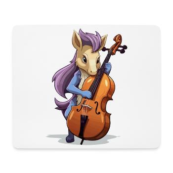 Unicorn Cellospielerin - Mousepad (Querformat) - Weiß - Vorne