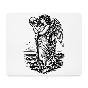 Greek goddess Aphrodite at the sea with the skul - Mouse Pad (horizontal) - white - Front