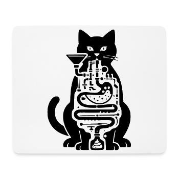 Cat Digestion - Mouse Pad (horizontal) - white - Front