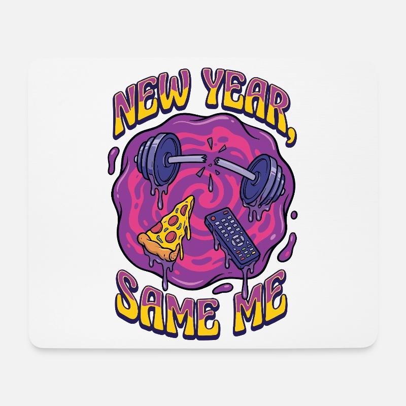 Neues Jahr, dieselbe ich - Mousepad (Querformat) - Weiß