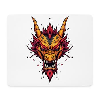 Dragon asiatique flamboyant - Tapis de souris (format paysage) - blanc - Devant