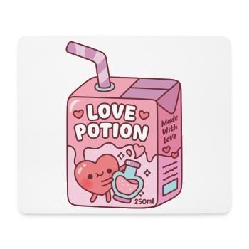 Cute Heart Love Potion Juice Box Funny - Mouse Pad (horizontal) - white - Front