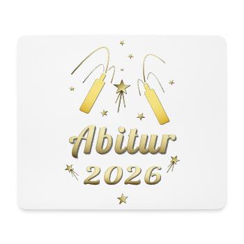 Abitur 2026 Goldglanz Design Abi 2026 Matura - Mousepad (Querformat) - Weiß - Vorne