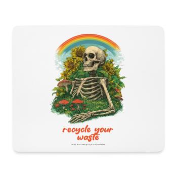 Recycle Your Garbage Garden Skeleton - Mouse Pad (horizontal) - white - Front