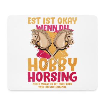 Hobby Horsing Duo Pop Art - Mousepad (Querformat) - Weiß - Vorne