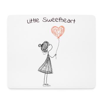 Little Sweetheart – Sweet Heart Balloon Motif - Mouse Pad (horizontal) - white - Front