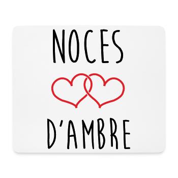Amber Wedding 34 years of marriage - Mouse Pad (horizontal) - white - Front