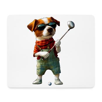 Golf Jack Russell Hund - Mousepad (Querformat) - Weiß - Vorne