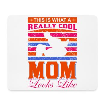 Richtig cooles Mama-Shirt – Geschenkidee - Mousepad (Querformat) - Weiß - Vorne