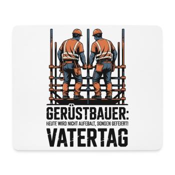 Gerüstbauer Papa Vatertag Geschenk Shirt 2026 - Mousepad (Querformat) - Weiß - Vorne