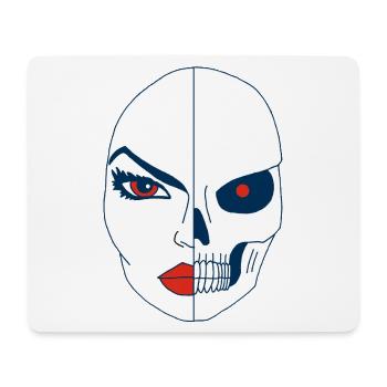 La mort et son visage - Tapis de souris (format paysage) - blanc - Devant