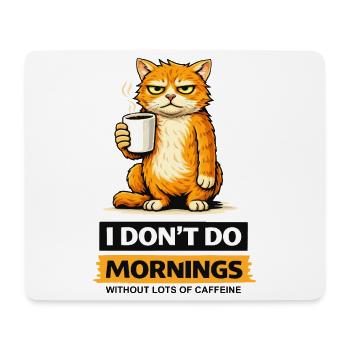 Attitude de café du matin - Tapis de souris (format paysage) - blanc - Devant