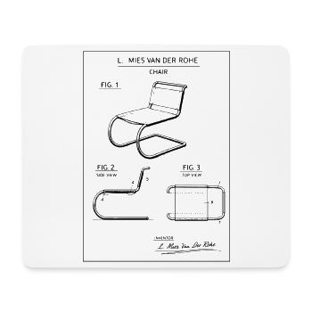 Modern chair design - Mouse Pad (horizontal) - white - Front