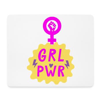 GIRL POWER – HEART OF STRENGTH! ♀ GIRLS SISTERS - Mouse Pad (horizontal) - white - Front