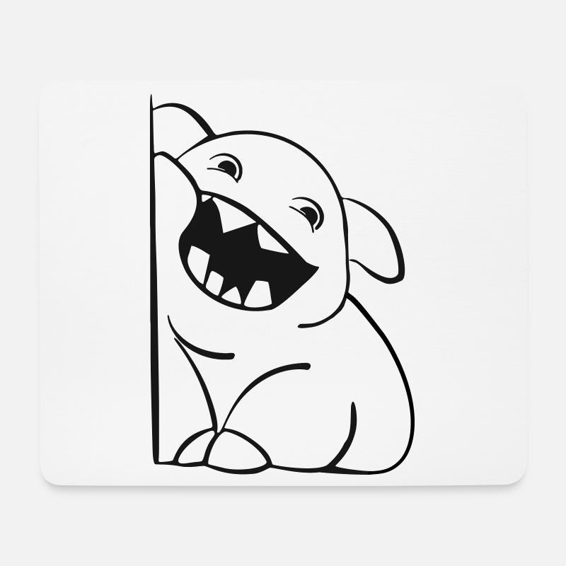 Cute little monster - Mouse Pad (horizontal) - white