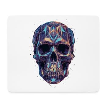 Geometrischer Schädel in Farbpracht - Mousepad (Querformat) - Weiß - Vorne