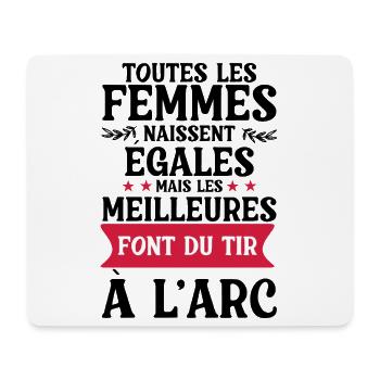 faire du tir à l arc / femme et tir à l'arc - Tapis de souris (format paysage) - blanc - Devant