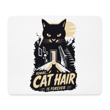 Beware Cat Hair Forever - Mousepad (Querformat) - Weiß - Vorne