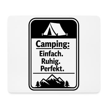 Camping - Mousepad (Querformat) - Weiß - Vorne