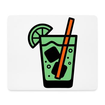 Cocktail Glass Summer Drink Vacances de garçon pour filles - Tapis de souris (format paysage) - blanc - Devant