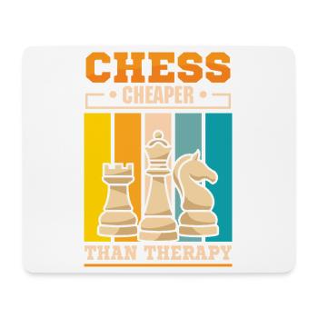Échiquier des joueurs d’échecs - Tapis de souris (format paysage) - blanc - Devant