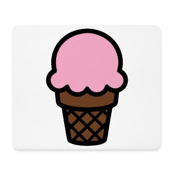 Eiscreme Waffel Icon - Mousepad (Querformat) - Weiß - Vorne