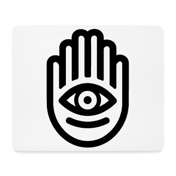 main de Fatma Hamsa - Tapis de souris (format paysage) - blanc - Devant