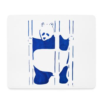 Panda in Wasserfarbe, handgezeichnet, No AI - Mousepad (Querformat) - Weiß - Vorne