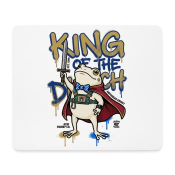 Frog King Ditch D20 RPG Amphibian Knight Art - Mouse Pad (horizontal) - white - Front