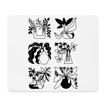 Flower vases - Mouse Pad (horizontal) - white - Front
