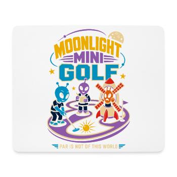 Mondschein Minigolf mit Aliens - Tapis de souris (format paysage) - blanc - Devant