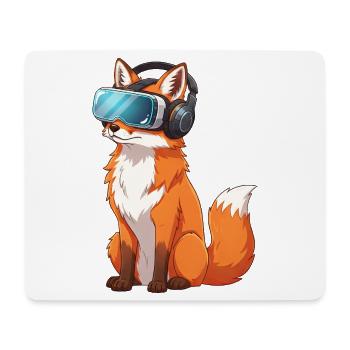 Fuchs VR Brille Virtual Reality Cartoon - Mousepad (Querformat) - Weiß - Vorne
