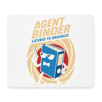 Agent Binder – License to Organize Büro Humor - Mousepad (Querformat) - Weiß - Vorne