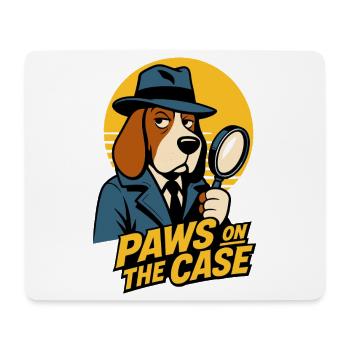 Paws on the Case – Hundedetektiv Humor - Mousepad (Querformat) - Weiß - Vorne