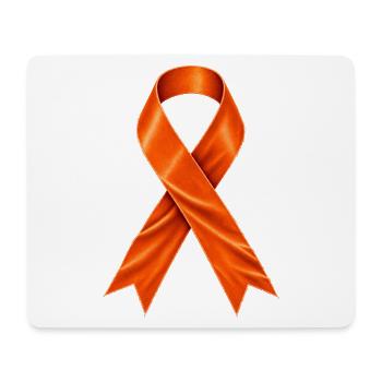 Multiple Sklerose Awareness – Orange Schleife - Mousepad (Querformat) - Weiß - Vorne