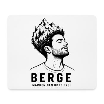 Berge im Kopf - Mousepad (Querformat) - Weiß - Vorne