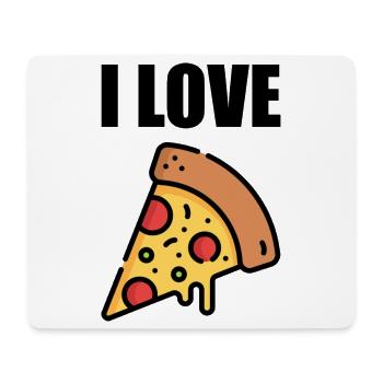 Pizza in Neonfarben - Mousepad (Querformat) - Weiß - Vorne