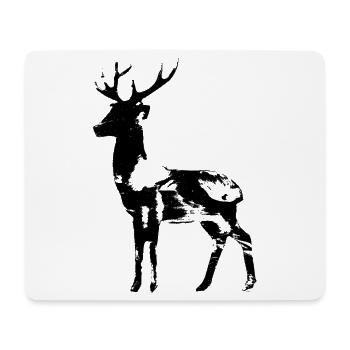 Hirsch - Mousepad (Querformat) - Weiß - Vorne