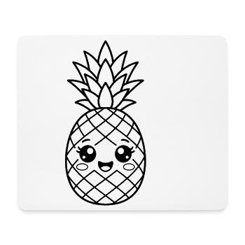 Süßes Kawaii-Ananaskind - Mousepad (Querformat) - Weiß - Vorne