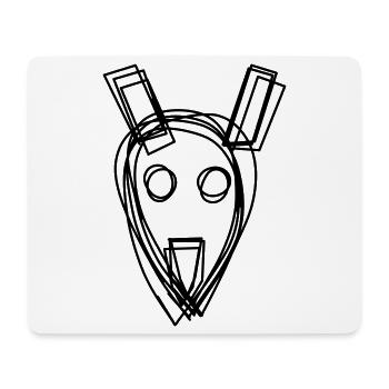 Känguru handgezeichnet - Mousepad (Querformat) - Weiß - Vorne