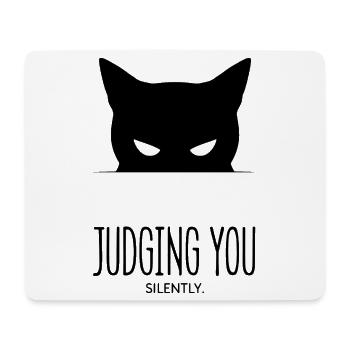 Judging you - Mousepad (Querformat) - Weiß - Vorne