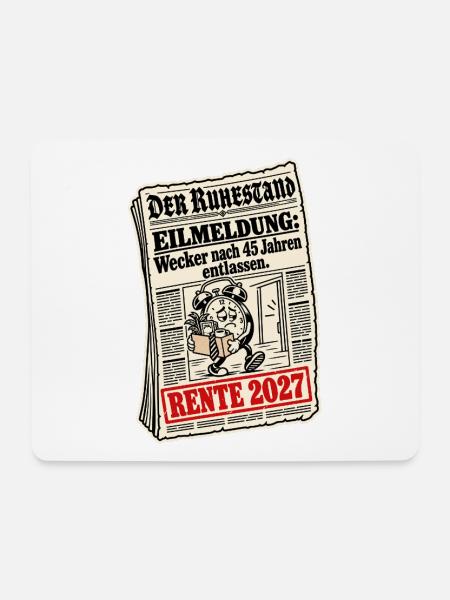 Rente 2027 Wecker entlassen - Mousepad (Querformat) - Weiß