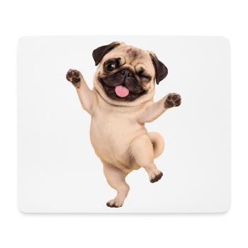 Mops Hund süßer Mops niedlicher Mops - Mousepad (Querformat) - Weiß - Vorne