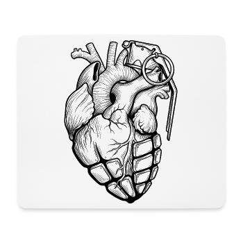 Anatomische grenade_coeur_ - Mousepad (Querformat) - Weiß - Vorne