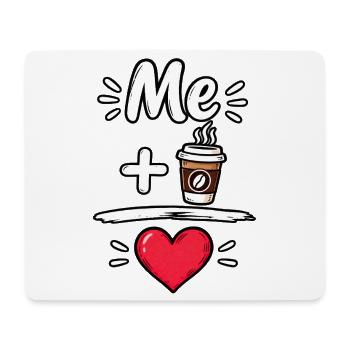 Süßer Kaffeeliebhaber Valentine Aesthetic Heart Brew - Mousepad (Querformat) - Weiß - Vorne
