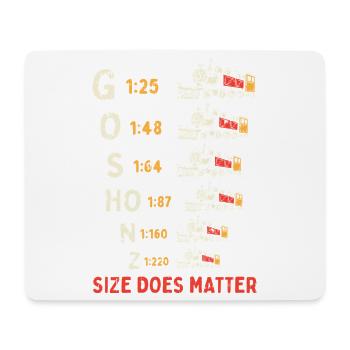 Größenzug: Size Does Matter - Mousepad (Querformat) - Weiß - Vorne
